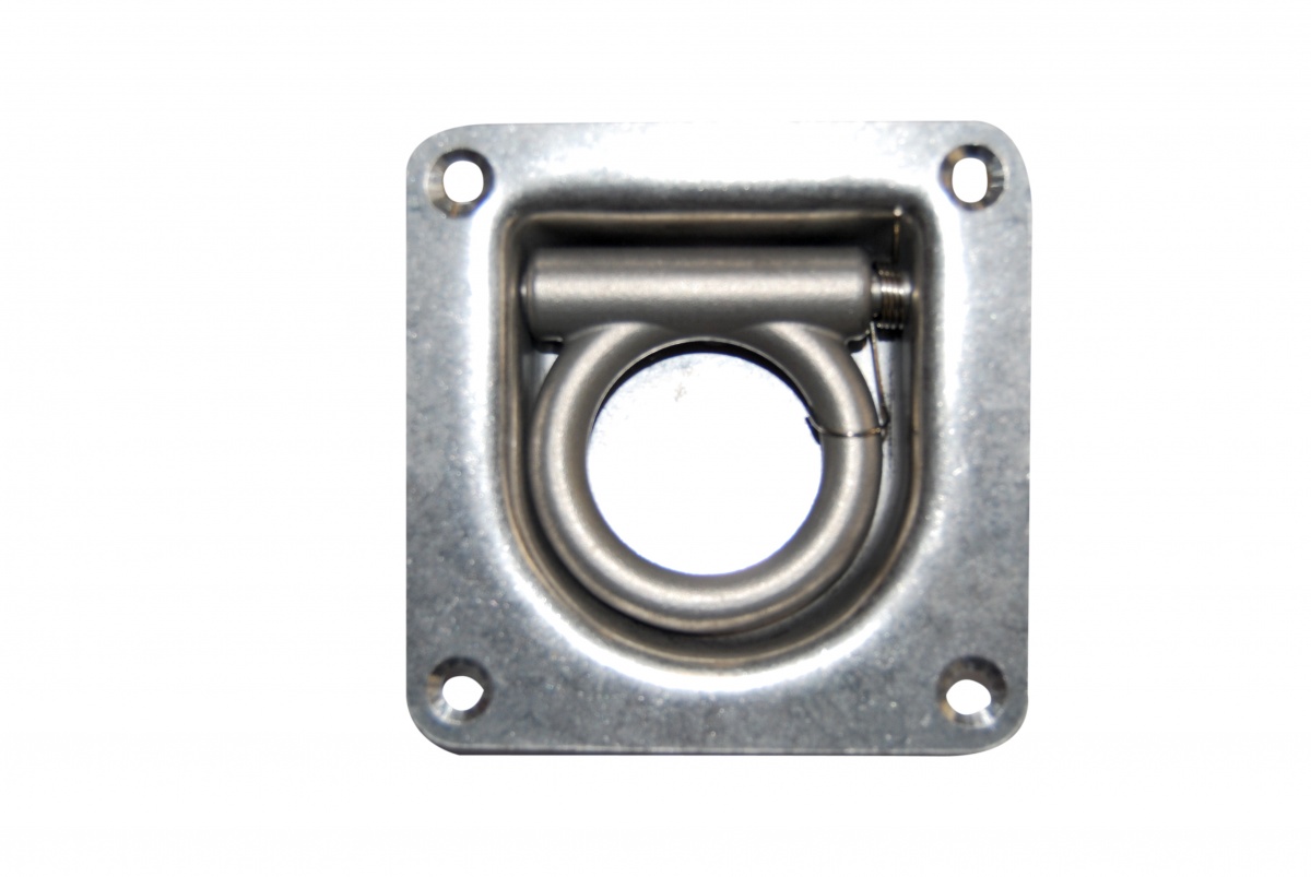 Zurrmulde mit Ring und Feder, Edelstahl